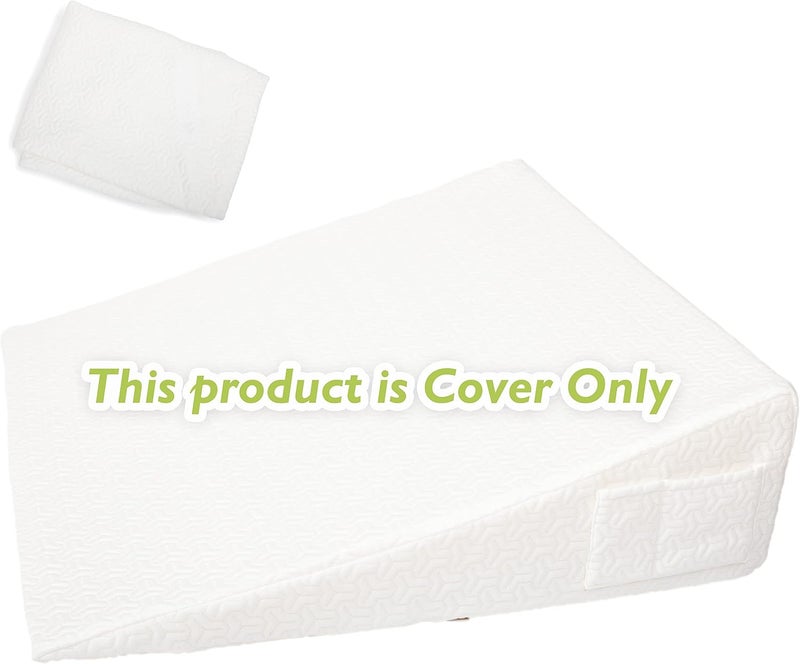 MEOVEN Wedge Pillow Cover for 24x24x7 Bed Wedge Pillow, Hypoallergenic Replacement Case with Zipper & Pockets - Image 4